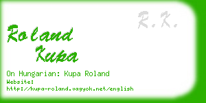 roland kupa business card